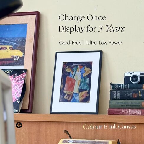 BLOOMIN8 E-Ink Canvas 13.3" Color E-Ink Picture Frame, Paper-Like Non-Glowing Display, Cordless, Long Battery Life, Easy Upload, Playlist&Schedule in Saudi Arabia