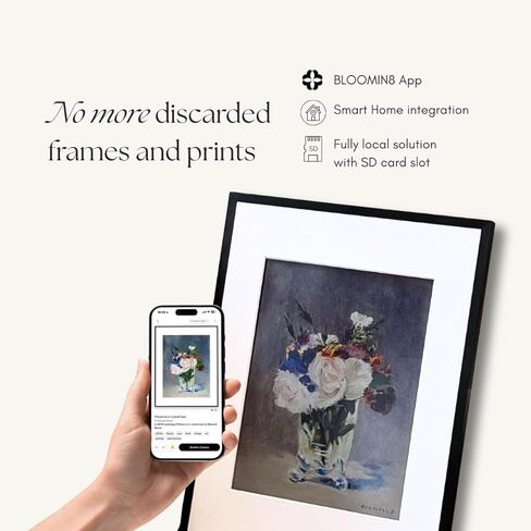 BLOOMIN8 E-Ink Canvas 13.3" Color E-Ink Picture Frame, Paper-Like Non-Glowing Display, Cordless, Long Battery Life, Easy Upload, Playlist&Schedule in Saudi Arabia