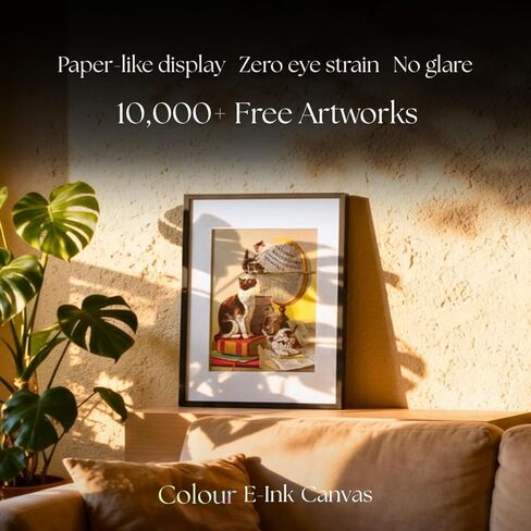 BLOOMIN8 E-Ink Canvas 13.3" Color E-Ink Picture Frame, Paper-Like Non-Glowing Display, Cordless, Long Battery Life, Easy Upload, Playlist&Schedule in Saudi Arabia