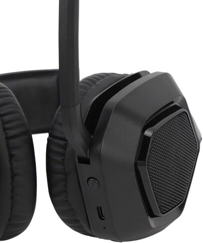 Walfront Wire Less Gaming Headset ABS PC Gaming Headphone Active Noise Reduction Bluetooth and 3.5mm Wired Connection for PS 5 PS 4 (Black) in Saudi Arabia