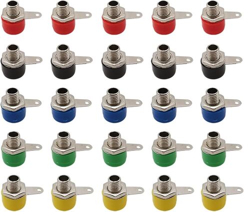 10Pcs/lot 4mm Banana Binding Post Test Socket Connector Nut Panel Mount Terminal Bananas Female Jack Adapter Connectors in Saudi Arabia