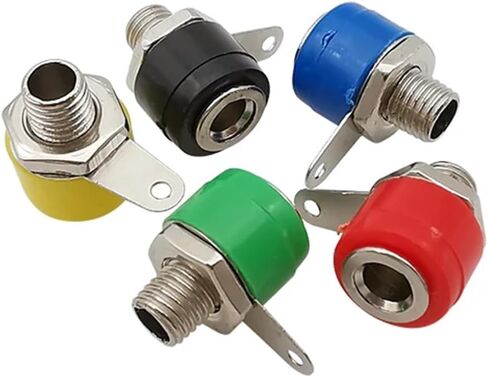 10Pcs/lot 4mm Banana Binding Post Test Socket Connector Nut Panel Mount Terminal Bananas Female Jack Adapter Connectors in Saudi Arabia