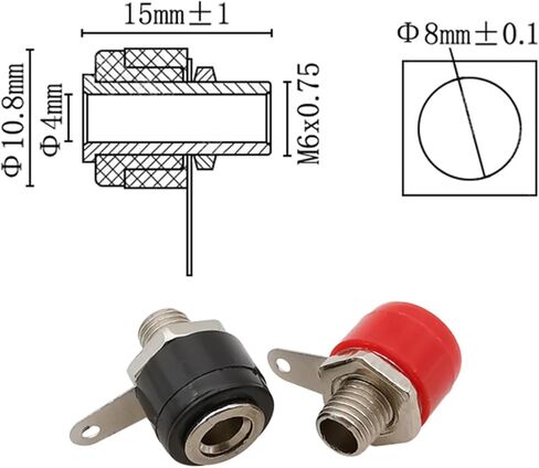 10Pcs/lot 4mm Banana Binding Post Test Socket Connector Nut Panel Mount Terminal Bananas Female Jack Adapter Connectors in Saudi Arabia