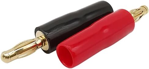 5Pair 4mm Banana Connectors Speaker Wire Solderless Screw Lock 4mm Banana Male Plugs with Red Black Insulation Sheath in Saudi Arabia