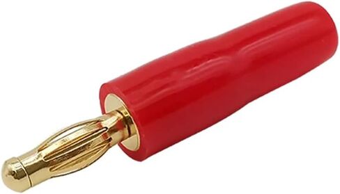 5Pair 4mm Banana Connectors Speaker Wire Solderless Screw Lock 4mm Banana Male Plugs with Red Black Insulation Sheath in Saudi Arabia
