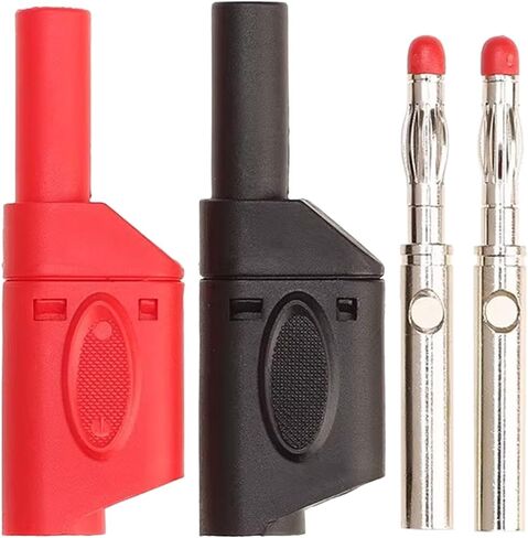 20PCS 4mm Sheath Retractable Tube Stackable Banana Wire Solder Connector Nickel-Plated Lantern in Saudi Arabia