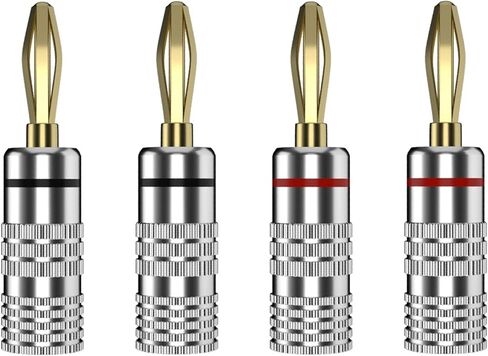 4PCS 4MM Gold Plated Speaker Banana Connector Audio Amplifier Speaker Terminal 12002 in Saudi Arabia