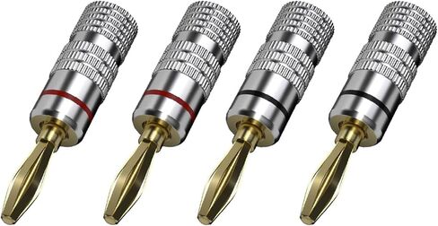 4PCS 4MM Gold Plated Speaker Banana Connector Audio Amplifier Speaker Terminal 12002 in Saudi Arabia