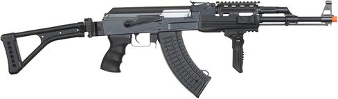 بندقية لانسر التكتيكية AK47 تعمل بالطاقة الكهربائية 400 إطارًا في الثانية AEG Airsoft مع بطارية قابلة للطي من الجيل الأول LT-728 وشاحن وBBS متضمنة، أسود in Saudi Arabia