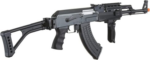 بندقية لانسر التكتيكية AK47 تعمل بالطاقة الكهربائية 400 إطارًا في الثانية AEG Airsoft مع بطارية قابلة للطي من الجيل الأول LT-728 وشاحن وBBS متضمنة، أسود in Saudi Arabia