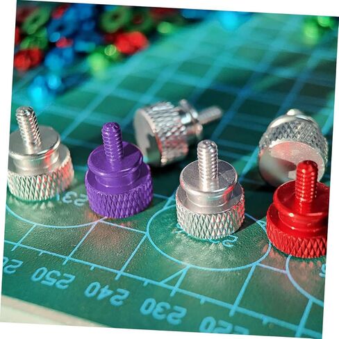 10pcs Aluminum Alloy Knurled Thumbscrews Computer Case Screws DIY Chassis Fixing Screws Multi-Color, Toolless Hand Tighten for PC Assembly and Maintenance in Saudi Arabia