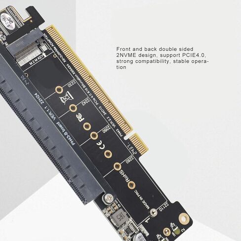 بطاقة توسيع FILFEEL M.2 NVMe PCIE X16 مع منافذ مزدوجة ومحول لتحسين أداء الكمبيوتر in Kuwait