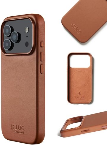 Mujjo Leather Case for iPhone 17 Pro – MagSafe Compatible - Tan in Saudi Arabia