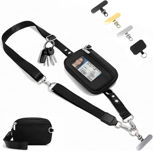 حزام مشبك وانطلق للهاتف مع محفظة للهاتف بحبل طويل قابل للتعديل والفصل in Kuwait