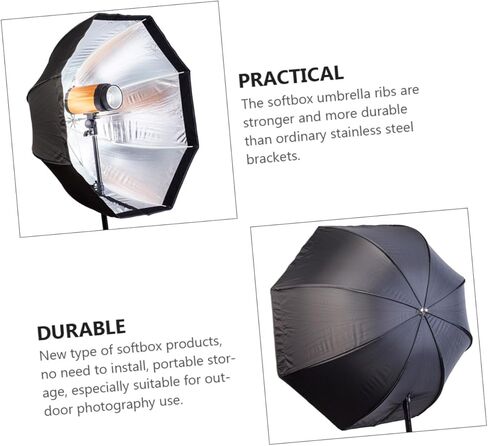 Photography Octagonal Softbox Umbrella Type Flashlight Softbox for Studio and Video Lighting, Collapsible Diffuser Soft Box Compatible with Speedlight Flashes in Saudi Arabia