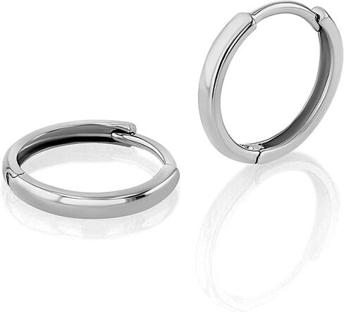 14k Solid Yellow Gold Hoop Earrings for Women and Men - Small Pure Real and Thin Huggies, Hypoallergenic - Jewelry Gifts for Her/Him - Available in 4 Sizes in Saudi Arabia