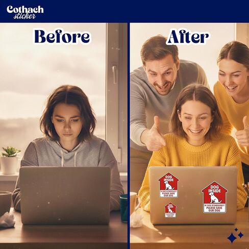 Dog Inside Fire Sticker - Waterproof Vinyl Stickers for Water Bottles, Laptops, Phones & Tumblers, Fun & Durable Decal (3PCS, 3") in Saudi Arabia