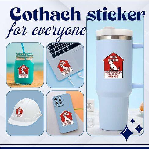Dog Inside Fire Sticker - Waterproof Vinyl Stickers for Water Bottles, Laptops, Phones & Tumblers, Fun & Durable Decal (3PCS, 3") in Saudi Arabia