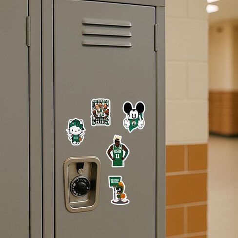 110PCS Boston Basketball Sticker Pack Celtic - Themed Waterproof Vinyl Decals for Laptops, Water Bottles, Cars, Helmets, Skateboards - Cool Gifts for Kids, Teens & Basketball Fans in Saudi Arabia