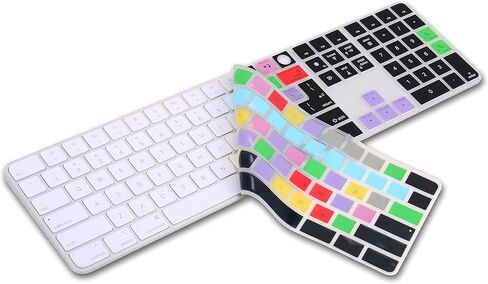 XSKN Photoshop Shortcuts EU&US Universal Version Silicone Keyboard Cover Skin for 2021-2023 iMac 24 بوصة M1 M3 لوحة المفاتيح السحرية مع معرف اللمس ولوحة المفاتيح الرقمية 2022 Mac Studio A2520 in Kuwait