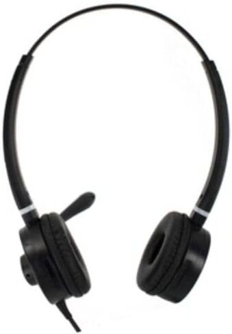 Wired USB Dual Ear Noise Canceling Headset Black in Saudi Arabia