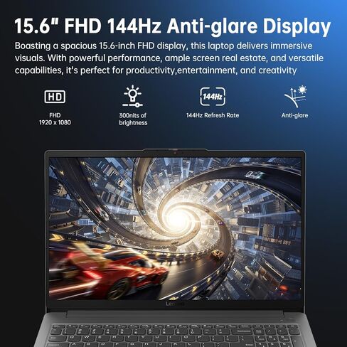 كمبيوتر محمول للألعاب Lenovo LOQ Essential، شاشة 15.6 بوصة FHD 144 هرتز، Intel Core i5-12450HX، GeForce RTX 3050، ذاكرة وصول عشوائي DDR5 سعة 16 جيجابايت، SSD 512 جيجابايت، مساعد AI، Wi-Fi 6، RJ-45، USB-C، HDMI، مع مكتب مدى الحياة، Win 11 Home in Kuwait