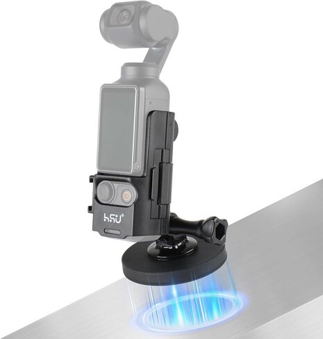 HSU Magnetic Expansion Adapter Mount Compatible with DJI Osmo Pocket 3, Magnet Extended Mounting Bracket Frame with Cold Shoe, Osmo Pocket 3 Quick-Release in Saudi Arabia