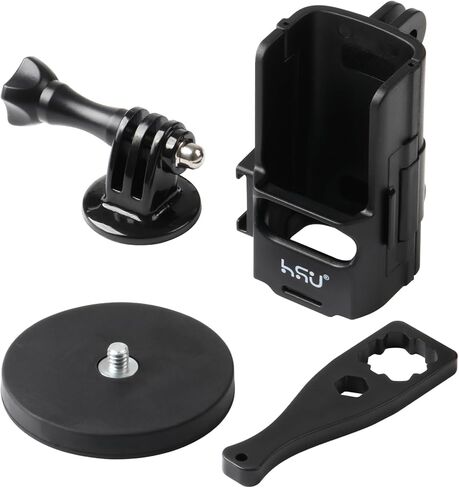HSU Magnetic Expansion Adapter Mount Compatible with DJI Osmo Pocket 3, Magnet Extended Mounting Bracket Frame with Cold Shoe, Osmo Pocket 3 Quick-Release in Saudi Arabia