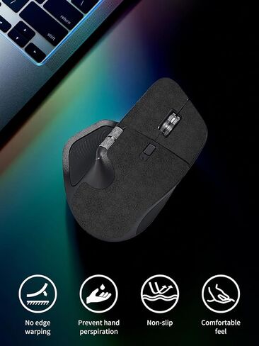 Mouse Grip Tape Full Coverage for Logitech MX Master 4 Wireless Gaming Mouse,Self-Adhesive PreCut Sweat-Resistant Professional Mice Upgrade Kit - Black in Saudi Arabia