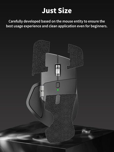 Mouse Grip Tape Full Coverage for Logitech MX Master 4 Wireless Gaming Mouse,Self-Adhesive PreCut Sweat-Resistant Professional Mice Upgrade Kit - Black in Saudi Arabia