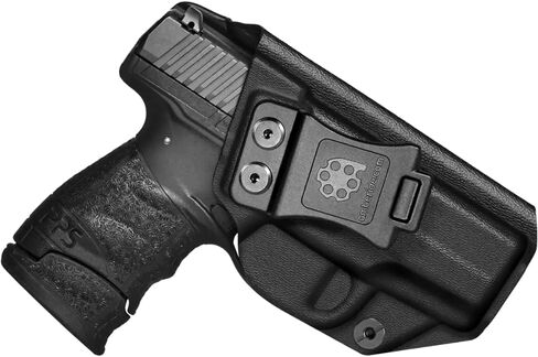 Amberide Walther PPS M2 IWB الحافظة، Kydex-Boltaron داخل حزام الخصر تناسب Walther PPS M2 9mm/.40، الاحتفاظ الآمن، السحب السريع، 0-30 درجة غير قابلة للتعديل in Kuwait
