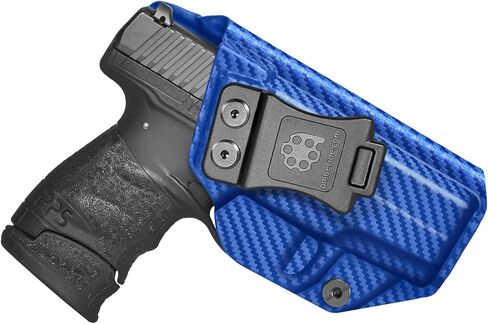 Amberide Walther PPS M2 IWB الحافظة، Kydex-Boltaron داخل حزام الخصر تناسب Walther PPS M2 9mm/.40، الاحتفاظ الآمن، السحب السريع، 0-30 درجة غير قابلة للتعديل in Kuwait