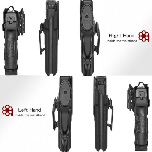 Amberide Walther PPS M2 IWB الحافظة، Kydex-Boltaron داخل حزام الخصر تناسب Walther PPS M2 9mm/.40، الاحتفاظ الآمن، السحب السريع، 0-30 درجة غير قابلة للتعديل in Kuwait