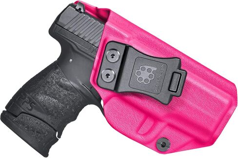 Amberide Walther PPS M2 IWB الحافظة، Kydex-Boltaron داخل حزام الخصر تناسب Walther PPS M2 9mm/.40، الاحتفاظ الآمن، السحب السريع، 0-30 درجة غير قابلة للتعديل in Kuwait