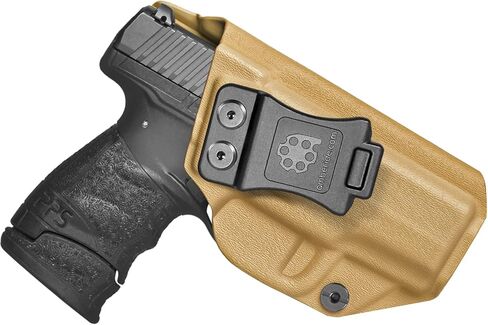 Amberide Walther PPS M2 IWB الحافظة، Kydex-Boltaron داخل حزام الخصر تناسب Walther PPS M2 9mm/.40، الاحتفاظ الآمن، السحب السريع، 0-30 درجة غير قابلة للتعديل in Kuwait