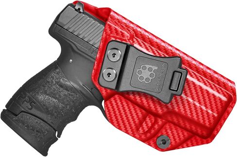 Amberide Walther PPS M2 IWB الحافظة، Kydex-Boltaron داخل حزام الخصر تناسب Walther PPS M2 9mm/.40، الاحتفاظ الآمن، السحب السريع، 0-30 درجة غير قابلة للتعديل in Kuwait