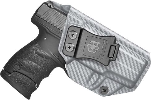 Amberide Walther PPS M2 IWB الحافظة، Kydex-Boltaron داخل حزام الخصر تناسب Walther PPS M2 9mm/.40، الاحتفاظ الآمن، السحب السريع، 0-30 درجة غير قابلة للتعديل in Kuwait