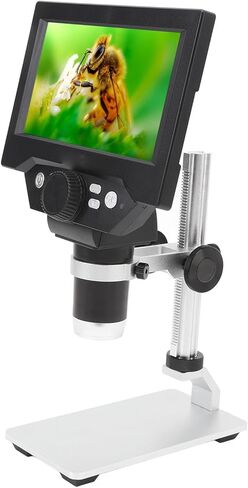 Dpofirs Digital Microscope 1080p 1000x 5.5 Inch LCD Advertisement Markers for Textile Industry Interaction and Aluminum Alloy /Black/1 Set in Saudi Arabia
