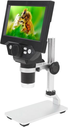 Dpofirs Digital Microscope 1080p 1000x 5.5 Inch LCD Advertisement Markers for Textile Industry Interaction and Aluminum Alloy /Black/1 Set in Saudi Arabia