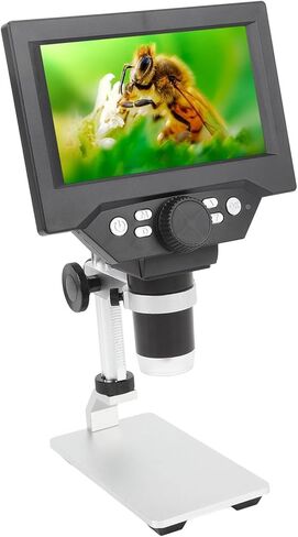 Dpofirs Digital Microscope 1080p 1000x 5.5 Inch LCD Advertisement Markers for Textile Industry Interaction and Aluminum Alloy /Black/1 Set in Saudi Arabia