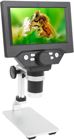 Dpofirs Digital Microscope 1080p 1000x 5.5 Inch LCD Advertisement Markers for Textile Industry Interaction and Aluminum Alloy /Black/1 Set in Saudi Arabia