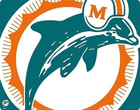 ملصق Skinit المخصص للألعاب متوافق مع Xbox 360 Slim (2010) - تصميم شعار NFL Miami Dolphins Retro المرخص رسميًا in Kuwait