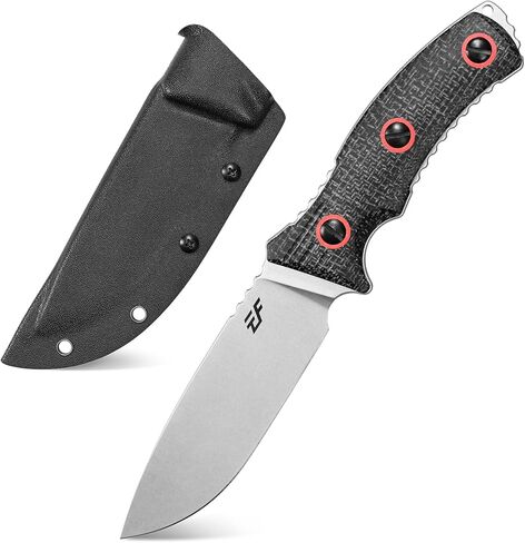 Eafengrow EF138 سكين ذو نصل ثابت، N690 شفرة فولاذية، مقبض ميكارتا كامل تانغ EDC السكاكين الثابتة للعمل والتخييم والبقاء in Kuwait
