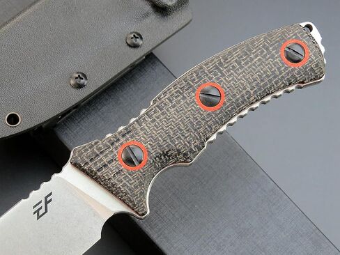 Eafengrow EF138 سكين ذو نصل ثابت، N690 شفرة فولاذية، مقبض ميكارتا كامل تانغ EDC السكاكين الثابتة للعمل والتخييم والبقاء in Kuwait