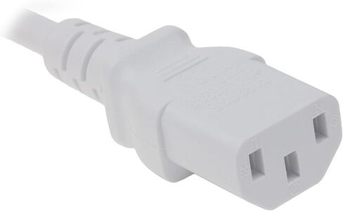 Omnihil 8 Feet AC Power Cord Cable Compatible with CyberPower PC Gamer Ultra GUA880 Gaming Desktop - White, Compatible Part in Saudi Arabia