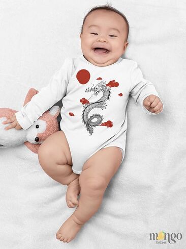 Chinese New Year Dragon Baby Cute Bodysuit, Kids & Toddler T-Shirt - Funny Outfit for Girls Boys Baby Shower Foodie Tee in Saudi Arabia