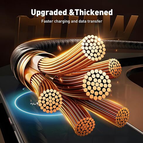 USB C to USB L Cable PD27W 4FT for Apple iPhone Fast Charger Type C to LED Display L Cable Nylon Braided iPhone Cord for iPhone 13 12 11 Pro Max Xr Xs 8 7 6 Plus and More, Black in Saudi Arabia