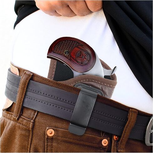حافظة مسدس بحزام الخصر باللون البني للرجال / النساء لـ Bond Arms 410 Rowdy .45، Texas Defender .357 .38 / .45LC، Grizzly / .410، 3 "برميل. حافظة مسدس مخفية من الجلد البيئي 9 مم من هيوستن in Kuwait