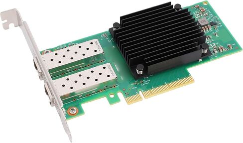Yunseity 2 Port Ethernet Network Card PCIe 3.0 X8 Dual 25G SFP28 Ports with 5 EN Chip Low Power Server Adapter for Data Center Virtualization in Saudi Arabia
