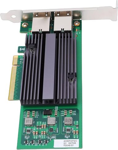 بطاقة شبكة Yunseity 10 جيجا بايت، منافذ RJ45 مزدوجة PCIE X8 NIC مع استهلاك منخفض للطاقة، دعم الخادم 2025 2022 2019 2016 2012 10 7 RHEL SLES Freebsd in Saudi Arabia